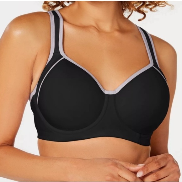 WACOAL I Bra Sports Bra Contour High Impact Black 853302 Size 38G - Picture 1 of 16